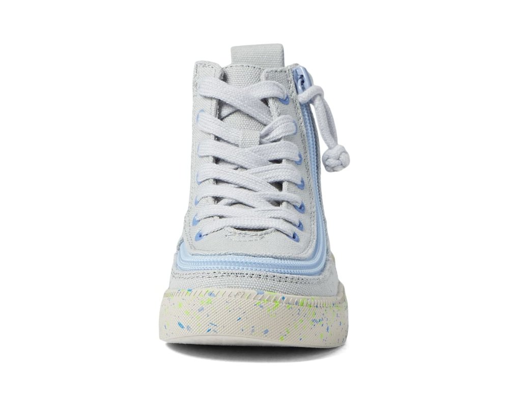 Billy Kids Classic Lace High Tops - Grey/Blue Speckle