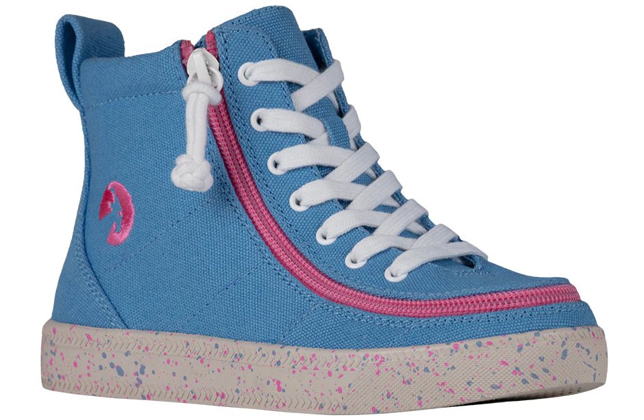 Billy Toddler Classic Lace High Tops - Blue/Pink Speckle