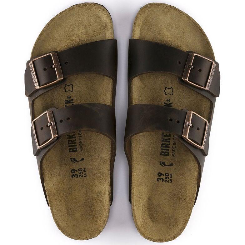 Birkenstock Unisex Arizona Sandals - Habana Oiled Leather