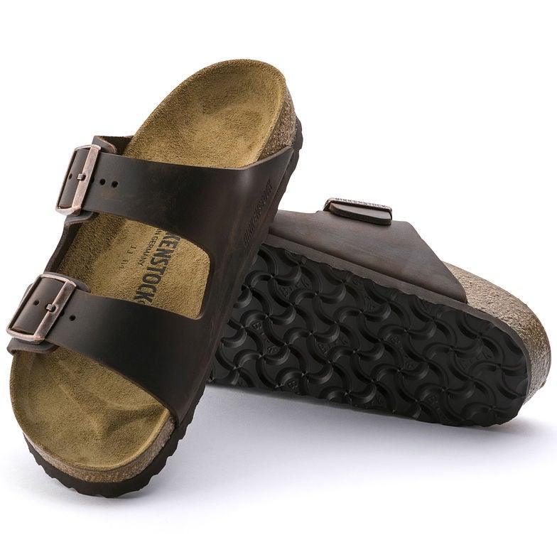 Birkenstock Unisex Arizona Sandals - Habana Oiled Leather