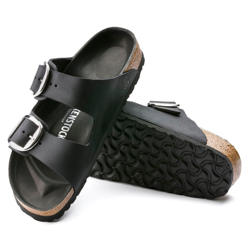 Birkenstock Women's Arizona Big Buckle Sandals - Black Oiled Leather
