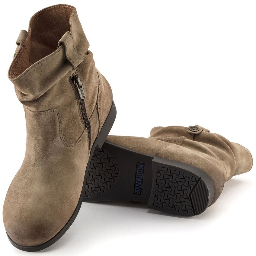 Birkenstock Women's Sarnia Boot - Taupe Waxed Suede