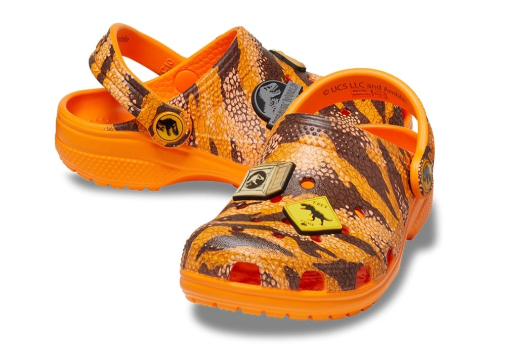 Crocs Toddler Jurassic World Classic Clog - Orange Zing