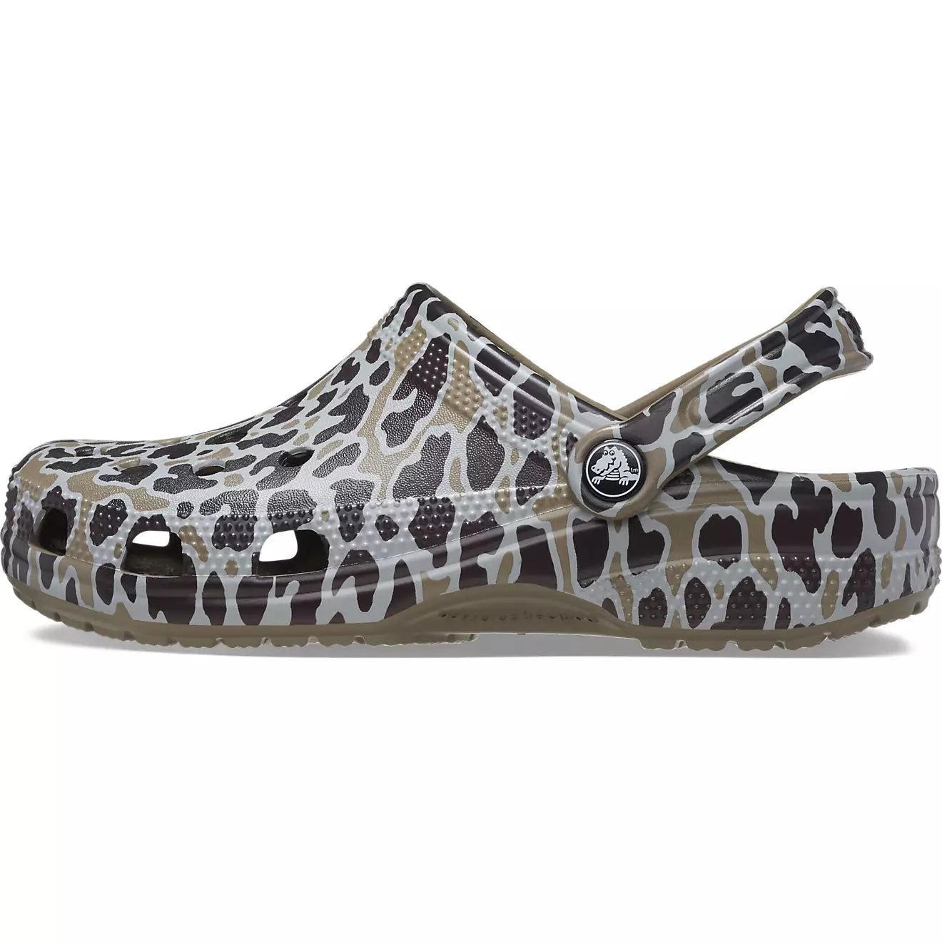 Crocs Women's Classic Animal Print Clog - Khaki/Leopard