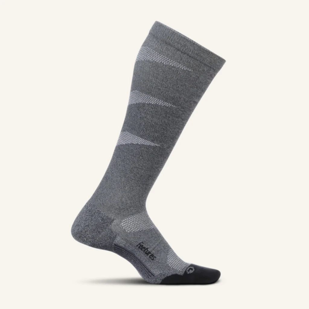 Feetures Graduated Compression Light Cushion Knee High Socks - Gray