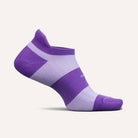 Feetures High Performance Max Cushion No Show Tab Socks - Lace Up Lavender