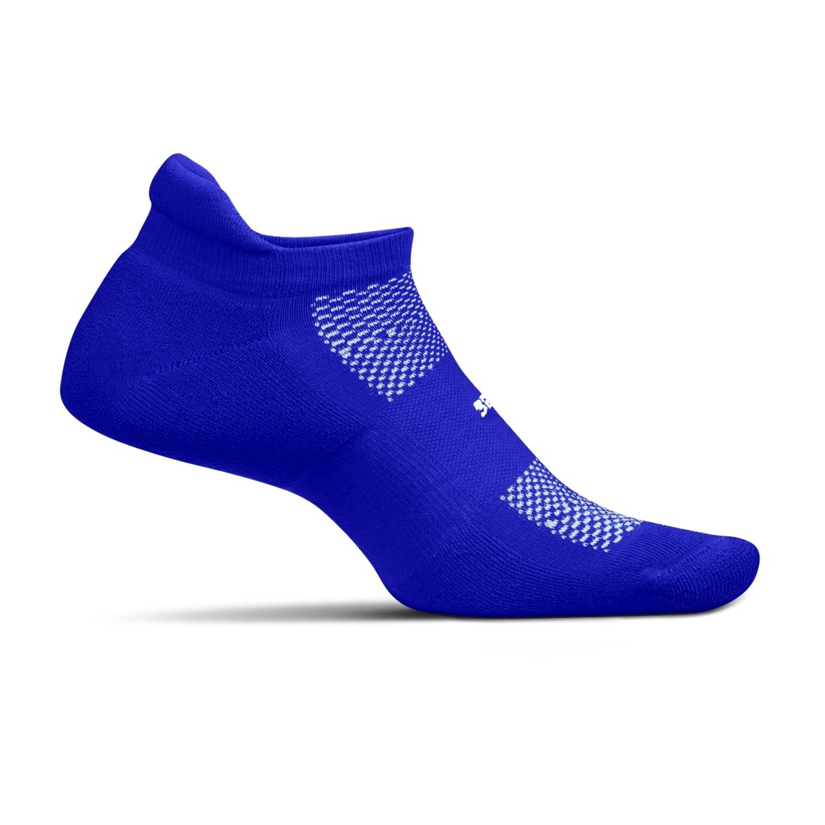 Feetures High Performance Ultra Light No Show Tab Socks - Boost Blue