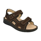 Finn Comfort Women's Wanaka Soft Footbed Sandal 81540 - Brown/Black