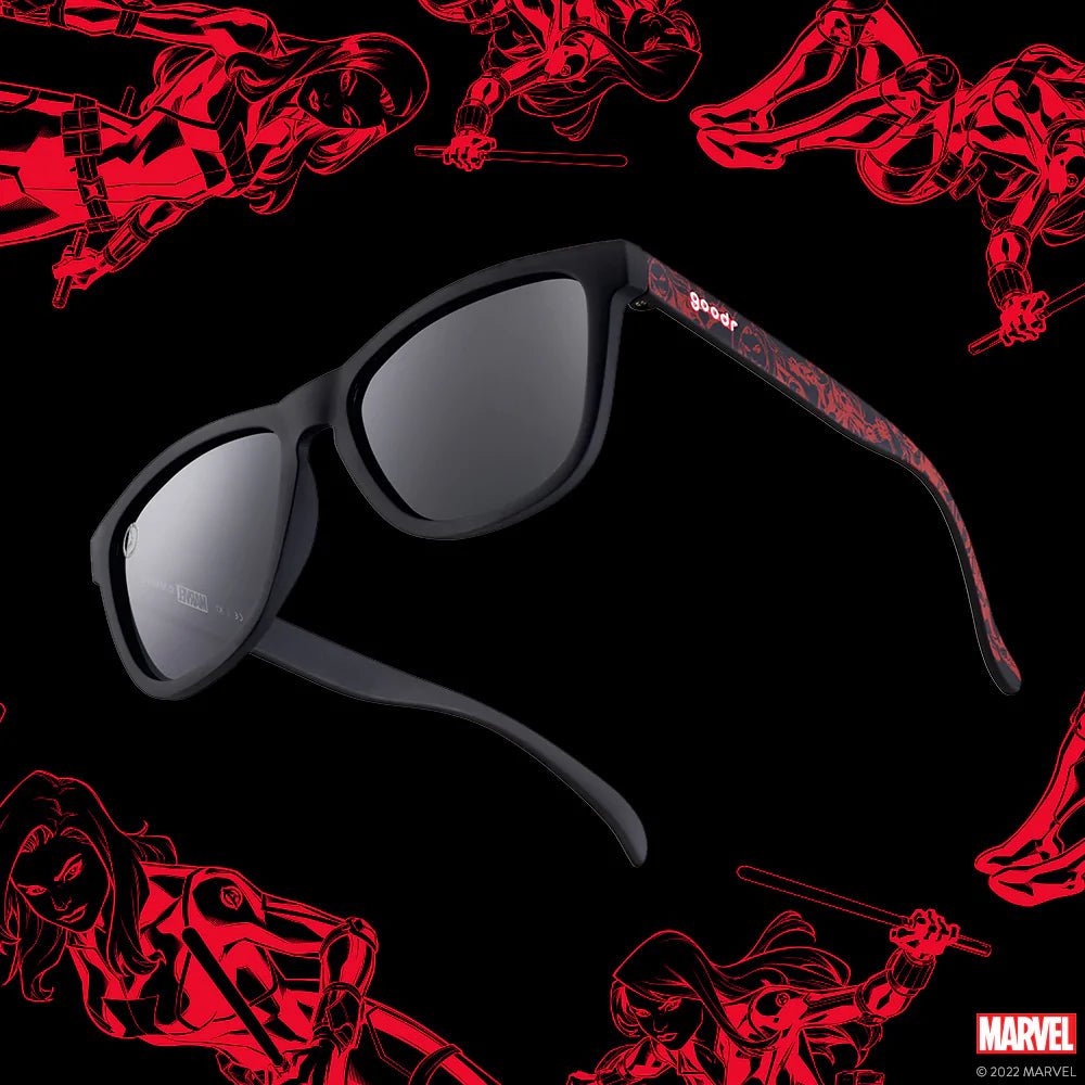 goodr OG Limited Edition: Marvel Avengers Polarized Sunglasses - BLACK WIDOW BIFOCALS