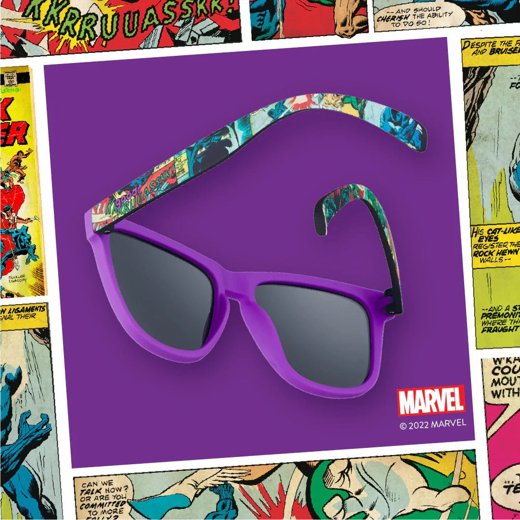 goodr OG Polarized Sunglasses Limited Edition: Marvel Comics - Black Panther - LONG LIVE KING T’CHALLA