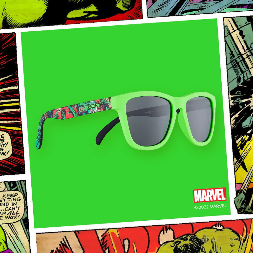 goodr OG Polarized Sunglasses Limited Edition: Marvel Comics - Hulk - GAMMA RAY BLOCKERS