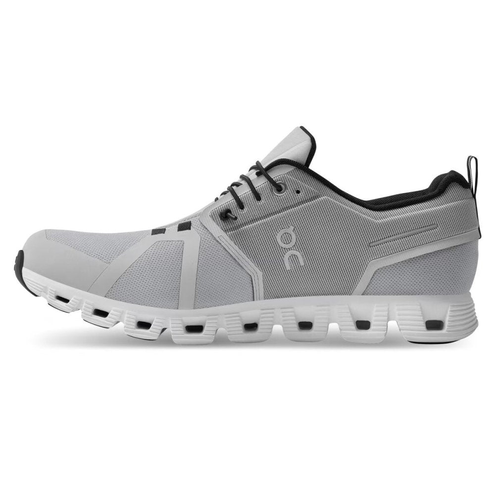 On Men's Cloud 5 Waterproof Sneaker - Glacier/White