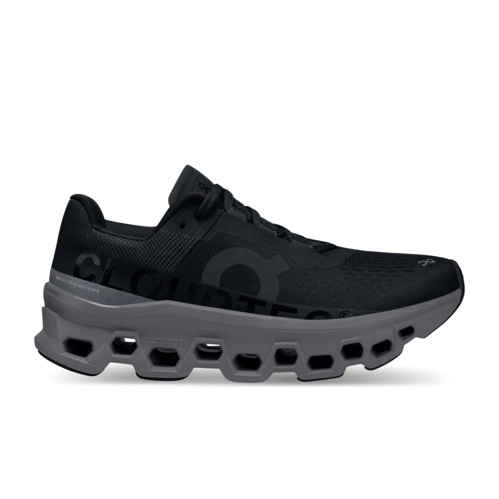On Women's Cloudmonster Running Shoes - Black/Magnet