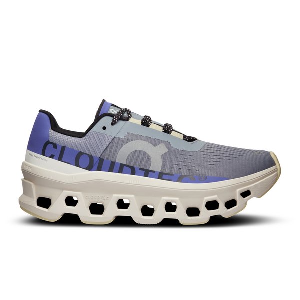 On Women's Cloudmonster Running Shoes - Mist/Blueberry