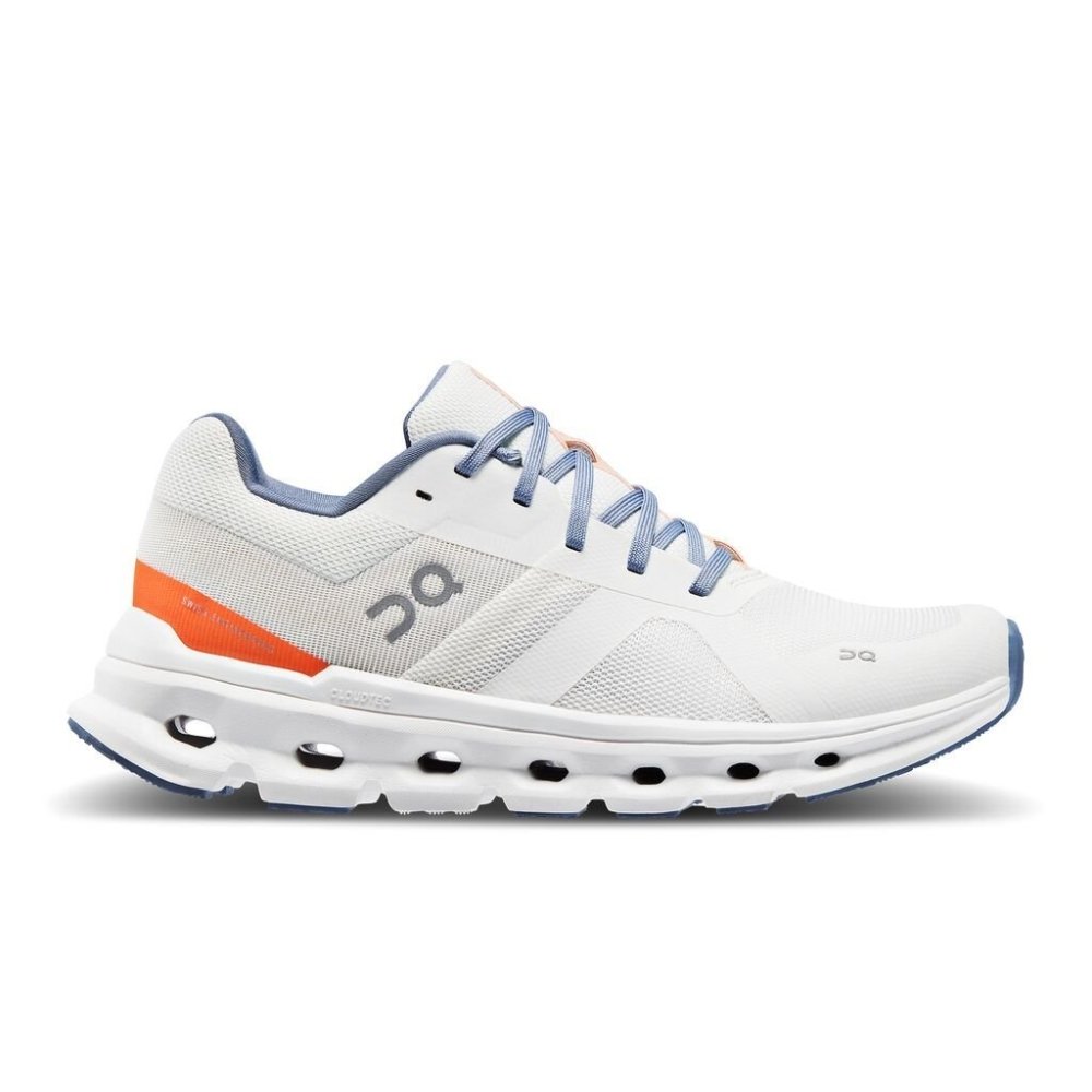 On Women's Cloudrunner Running Shoes - Undyed-White/Flame