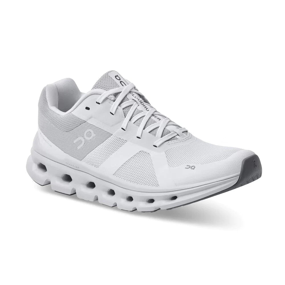 On Women's Cloudrunner Wide Running Shoes - White/Frost