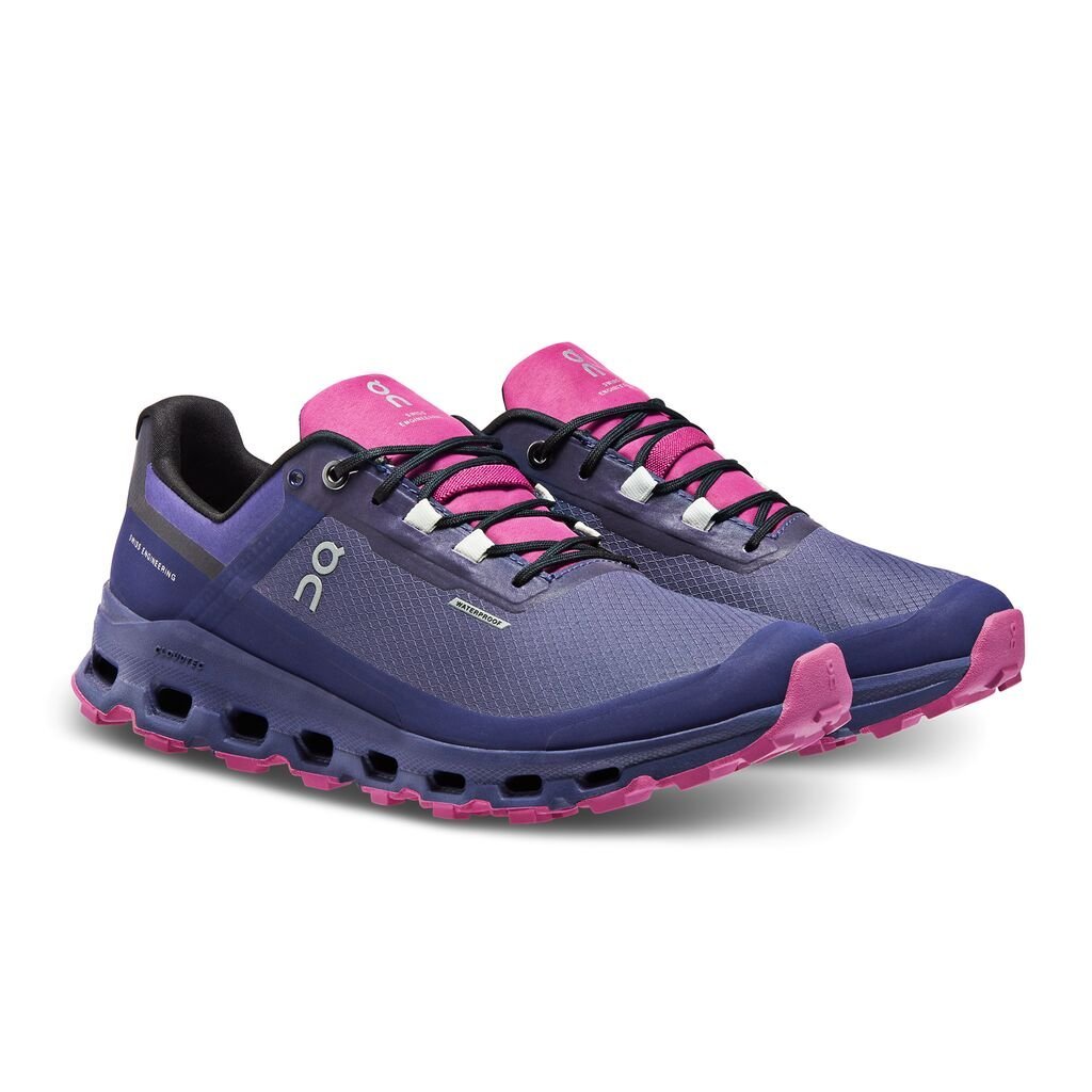 On Women's Cloudvista Waterproof Trail Running Shoes - Flint/Acai