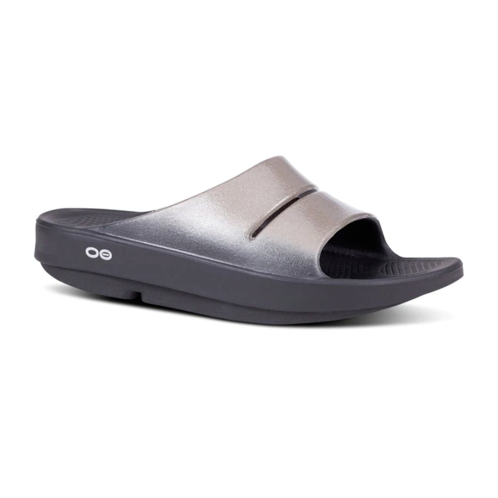 Oofos Women's Ooahh Luxe Recovery Slide Sandal - Latte