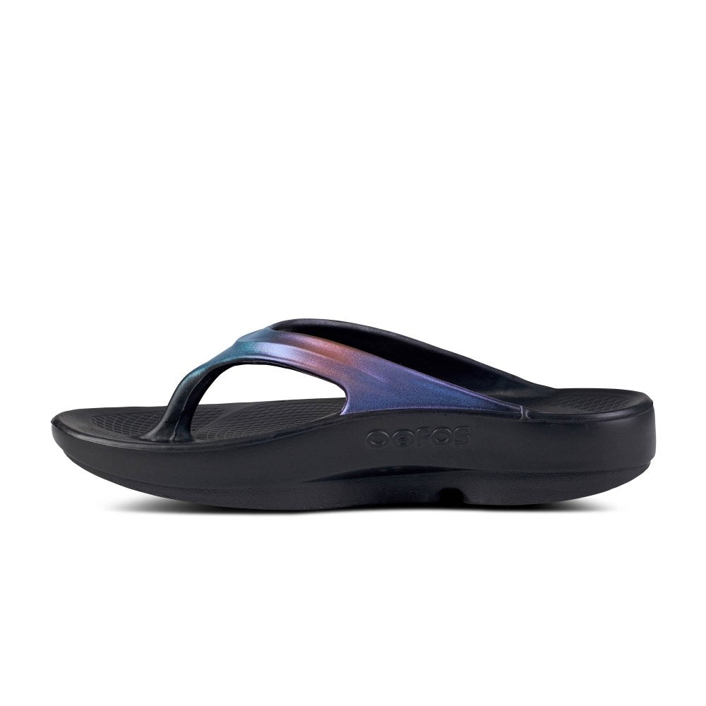 OOFOS Women's OOlala Luxe Thong Sandal - Midnight Spectre