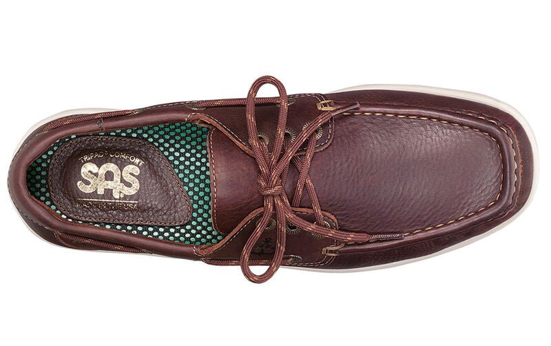 SAS Men's Decksider Lace Up Boat Shoes - New Briar