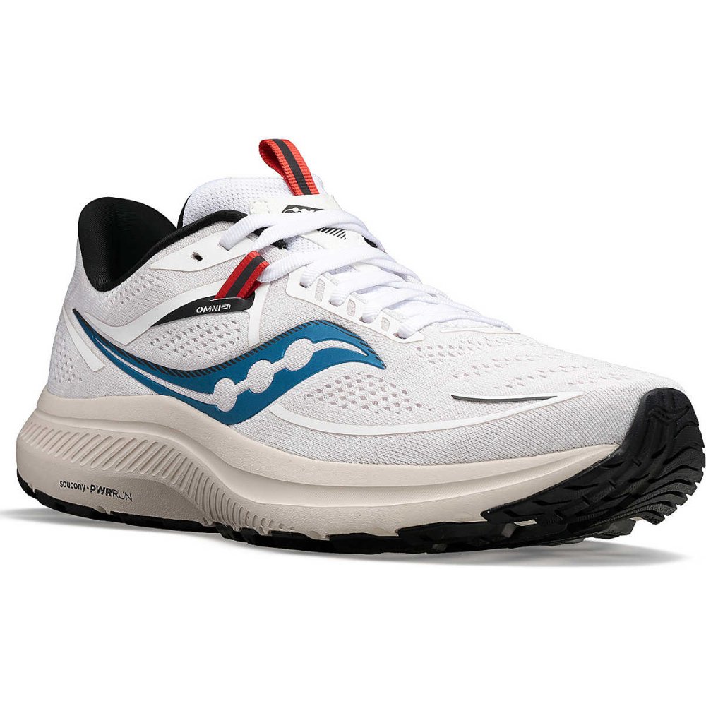 Saucony Men's Omni 21 Running Shoes - White/Sand