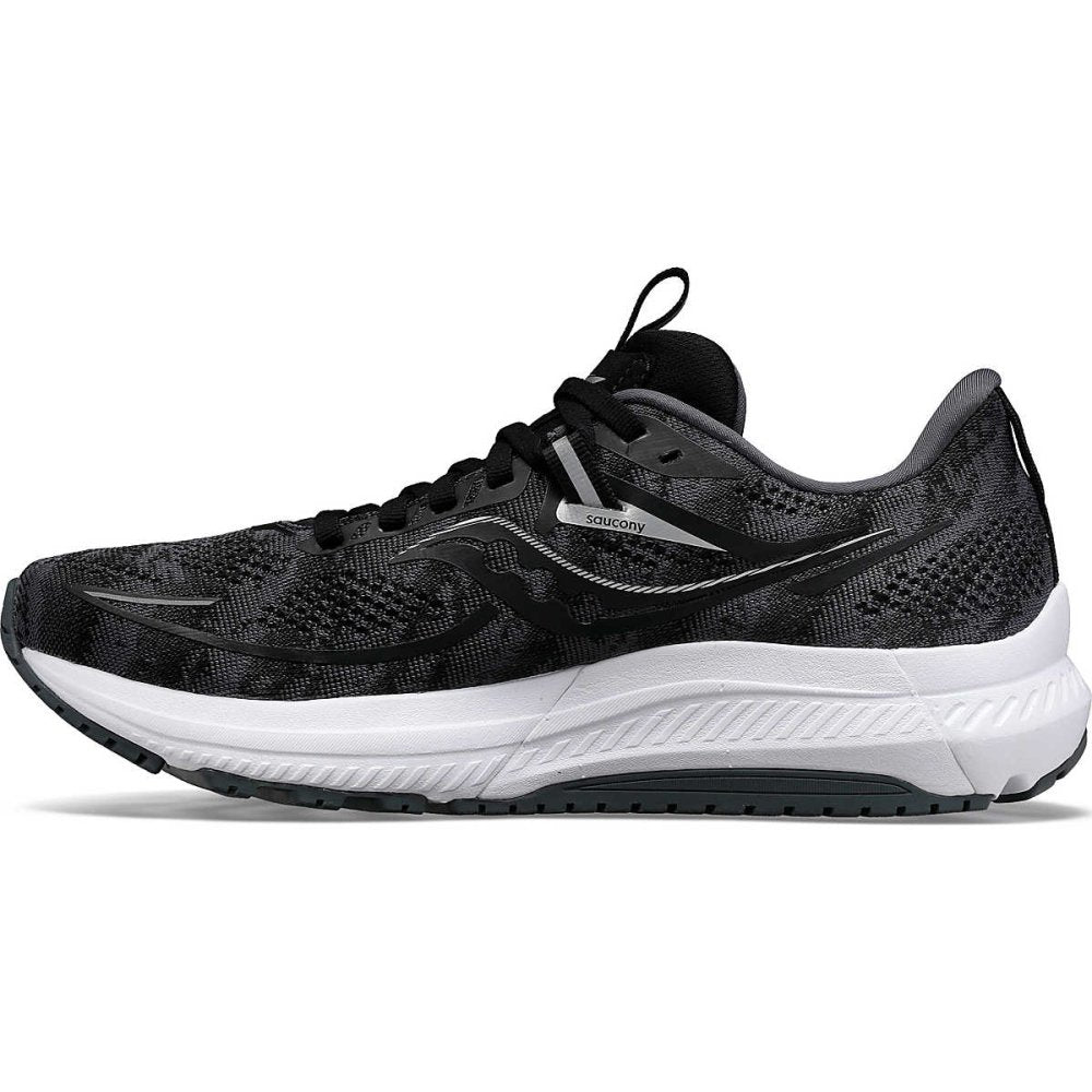Saucony Women's Omni 21 Running Shoes - Black/White (Wide Width)