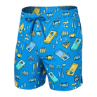 SAXX Men's Oh Buoy Stretch Volley Swim Shorts 5" - Beer Olympics- Racer Blue