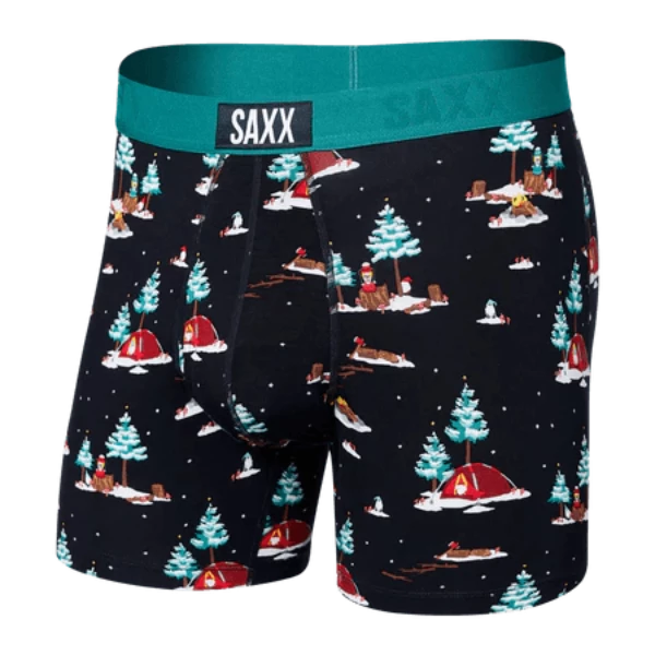 SAXX Men's Ultra Boxer Brief Underwear - Shine a Light Navy