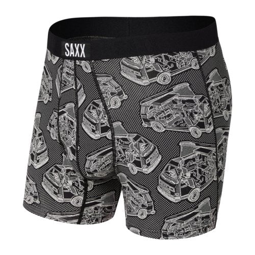 SAXX Men's Vibe Boxer Brief Underwear - Black Van Life