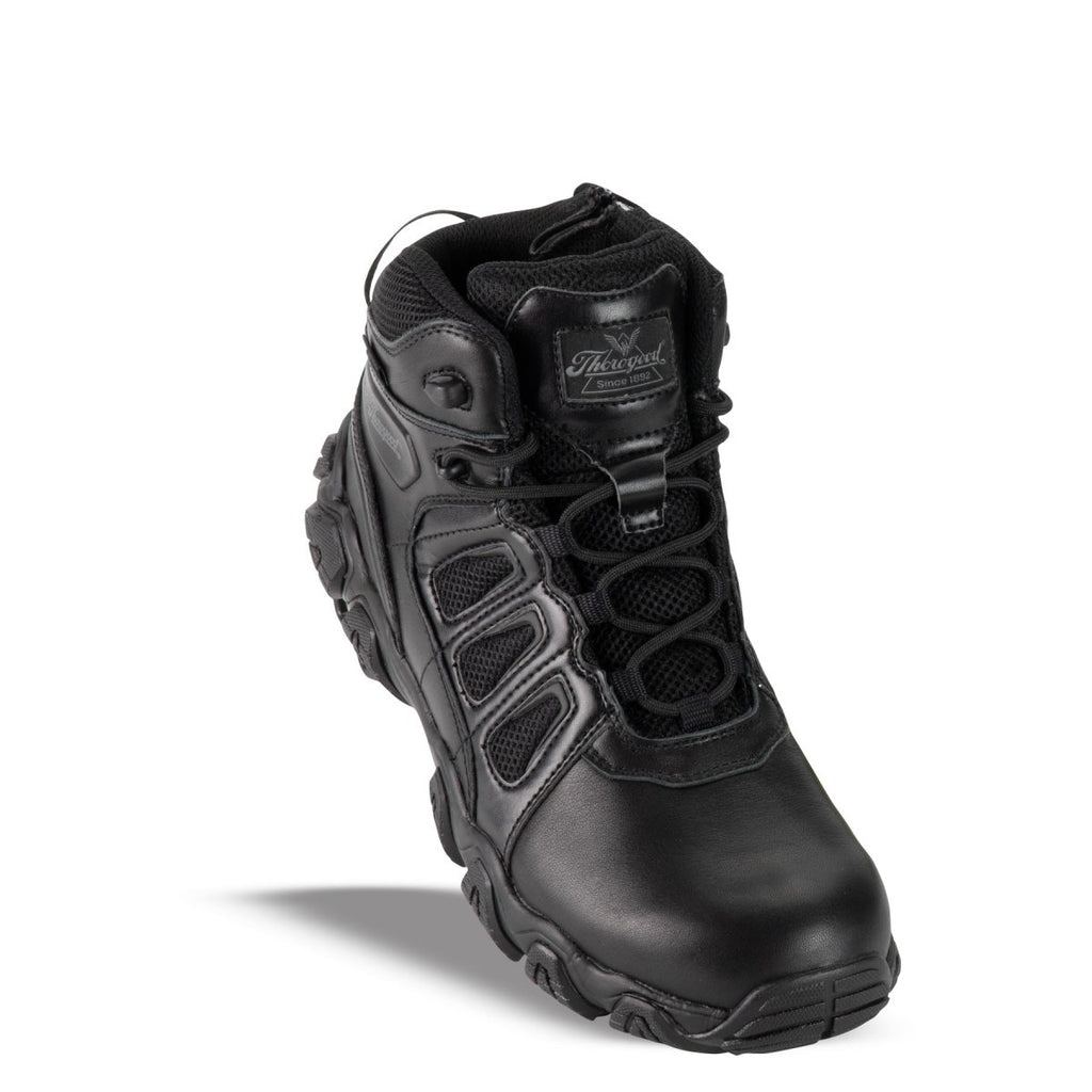 Thorogood Men's 804-6385 Crosstex Side Zip BBP Wtpf Safety Comp Toe Boot - Black