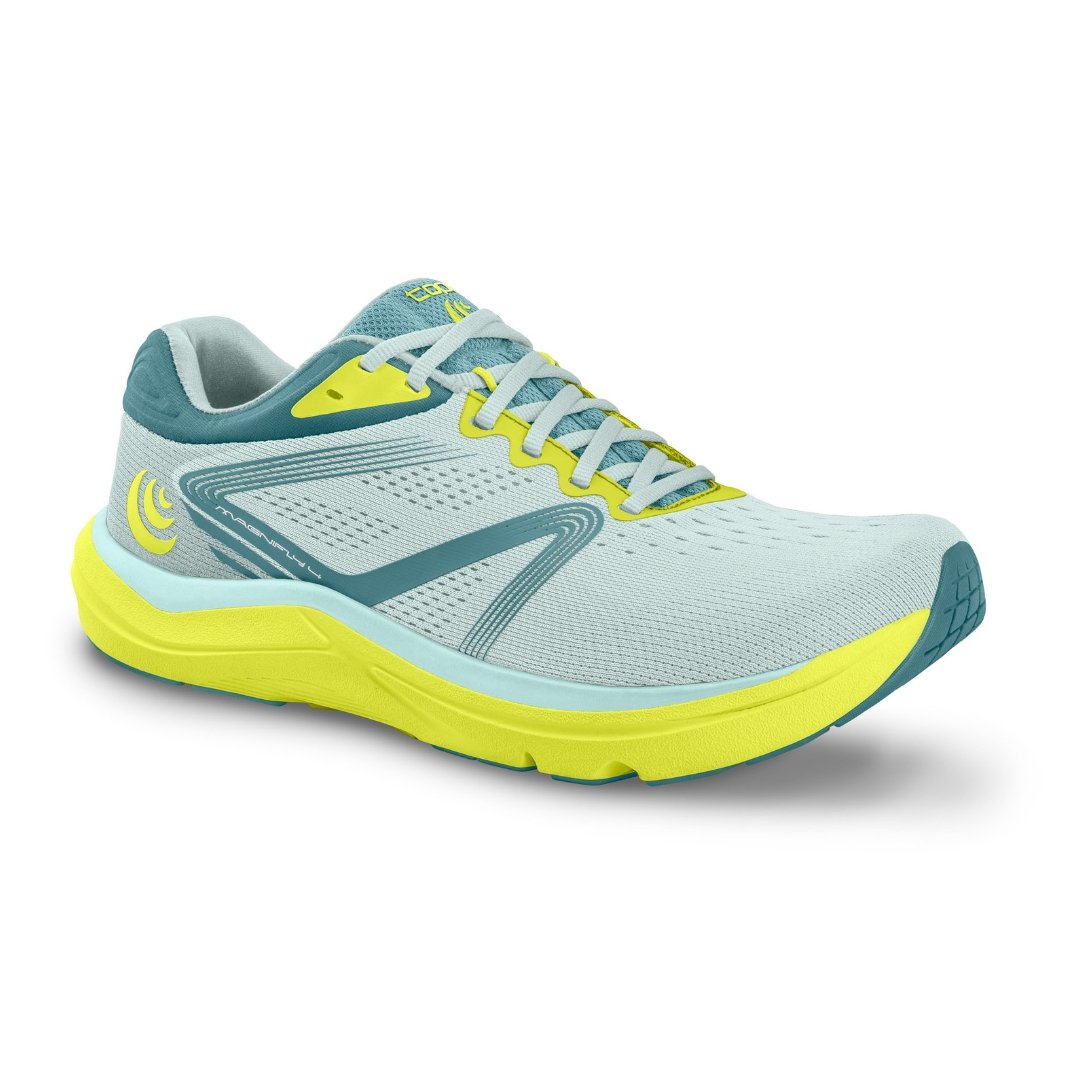 Topo Athletic Women's Magnifly 4 Road Running Shoes - Glass Blue/Lime