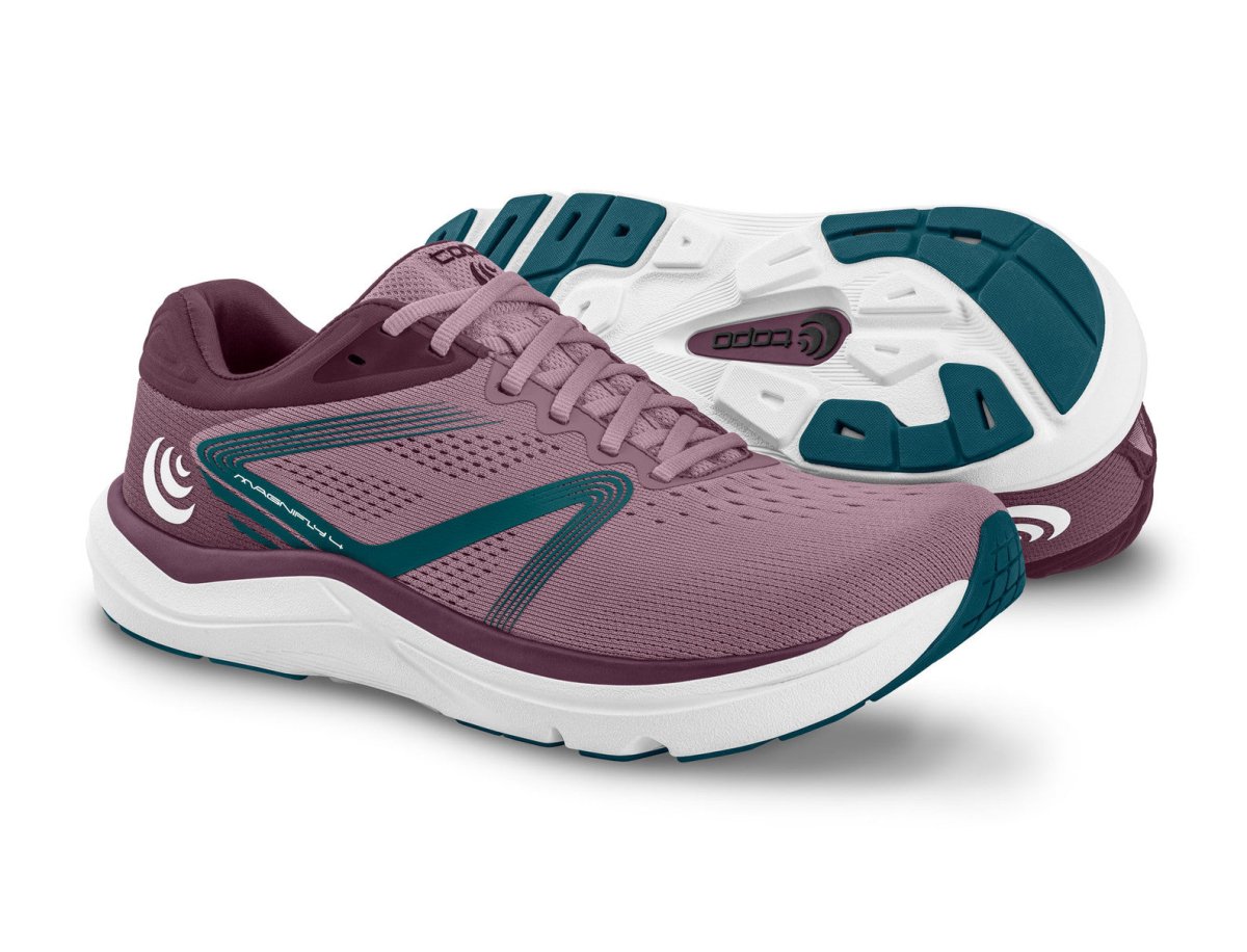 Topo Athletic Women's Magnifly 4 Road Running Shoes - Mauve/Navy