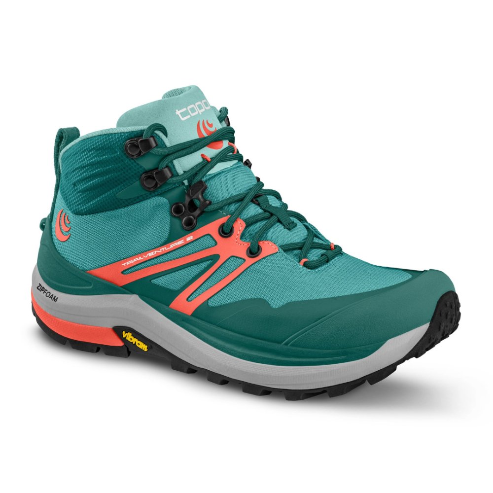 Topo Athletic Women's Trailventure 2 Hiking Boots - Teal/Coral